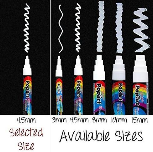Ala Board Chalk Marker Fluorescent Dry Erase Extra Large Tip 15mm Colors (blue, purple, pink, white) 4 Pack in Saudi Arabia