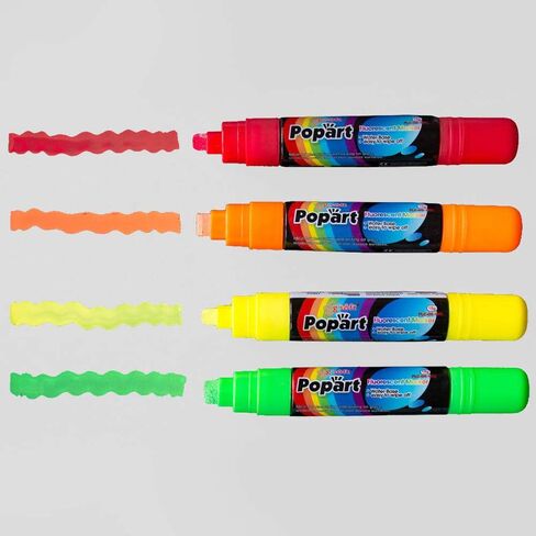 Ala Board Chalk Marker Fluorescent Dry Erase Extra Large Tip 15mm Colors (blue, purple, pink, white) 4 Pack in Saudi Arabia