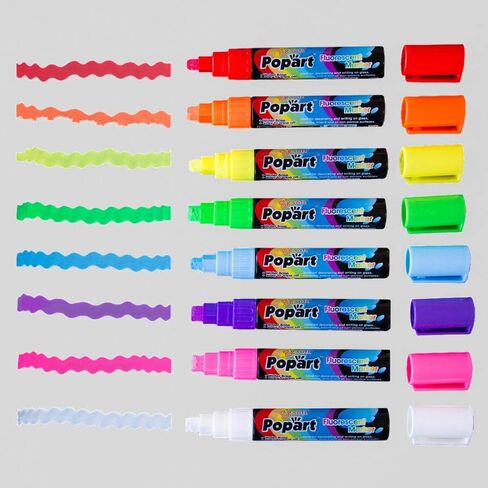 Ala Board Chalk Marker Fluorescent Dry Erase Extra Large Tip 15mm Colors (blue, purple, pink, white) 4 Pack in Saudi Arabia
