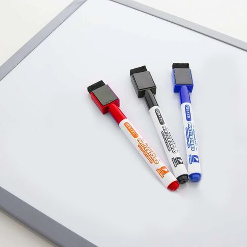 BAZIC Magnetic Dry Erase Marker, Fine Tip Assorted Colors, Whiteboard Pen Marcador, White Board Low Odor Markers, Office School Supplies (3/Pack), 1-Pack in Saudi Arabia