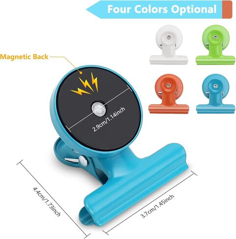 Magnetic Marker Holder, Magnetic Pen Holder/Pencil Cup, 2 Pack Marker Holder for Whiteboard & 4 Pack Magnetic Metal Clips, Magnet Dry Erase Holder/Basket/Organizer for Whiteboard, Refrigerator, Locker in Saudi Arabia