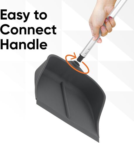 Silicone Dust Pan with Handle Commercial Lobby Dustpan with Long Handle Stand Up Dustpan, 35" Aluminum Long Handle, by Superio in Saudi Arabia