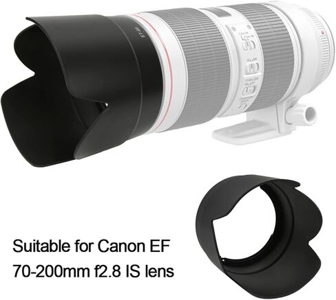 غطاء عدسة الكاميرا، غطاء عدسة الكاميرا البديل، غطاء ظل الشمس لـ Canon EF 70-200mm F 2.8 ET‑86 غطاء عدسة بلاستيكي أسود مقاوم لغطاء العدسة واقي الظل in Kuwait