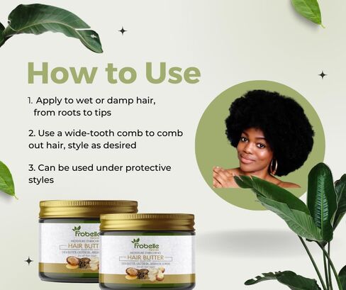 Moisture Enriching Hair Butter for Softer Moisturized Type 4 Natural Hair - For Shining & Radiant Hair, Softens Hair with Shea butter, Argan Oil, Rosemary in Saudi Arabia