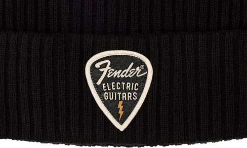 قبعة صغيرة سوداء من Fender مع رقعة اختيار، قبعة صغيرة ذات أساور مضلعة in Saudi Arabia
