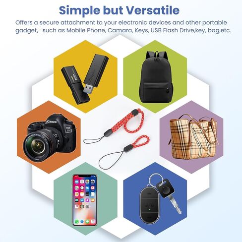 حبل لحزام معصم اليد، نايلون ملون قابل للتعديل للهاتف المحمول، كامارا، محرك فلاش USB، شارة بطاقة اسم الهوية in Kuwait