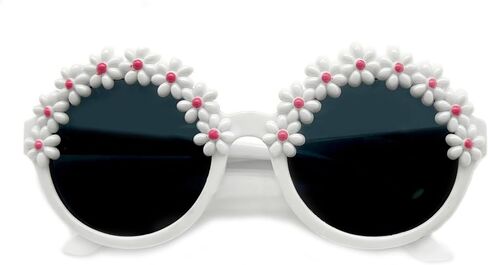 Kids Sunglasses Girls, Cute Flower Frame Cartoon UV Glasses, Kids Sunglasses Party Favor for Ages 3-10 in Saudi Arabia