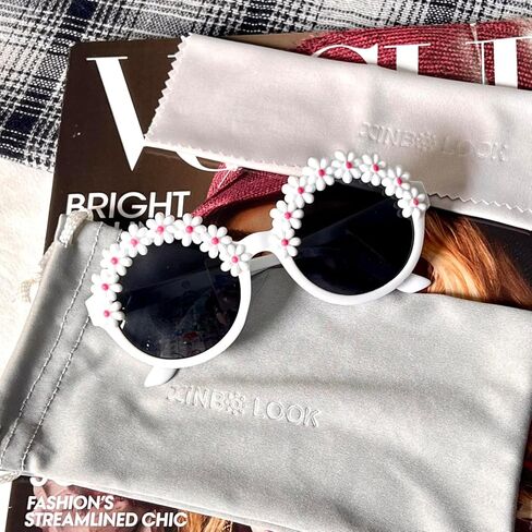 Kids Sunglasses Girls, Cute Flower Frame Cartoon UV Glasses, Kids Sunglasses Party Favor for Ages 3-10 in Saudi Arabia