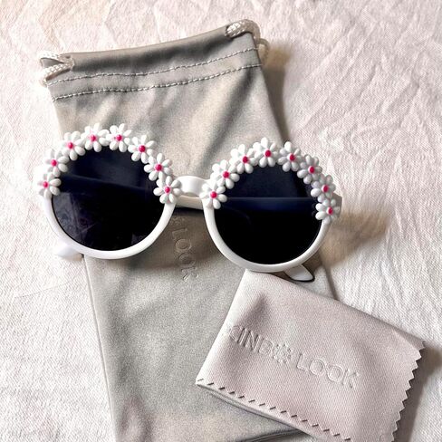 Kids Sunglasses Girls, Cute Flower Frame Cartoon UV Glasses, Kids Sunglasses Party Favor for Ages 3-10 in Saudi Arabia