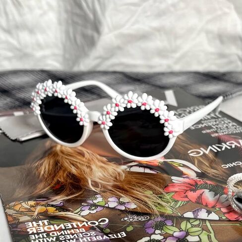 Kids Sunglasses Girls, Cute Flower Frame Cartoon UV Glasses, Kids Sunglasses Party Favor for Ages 3-10 in Saudi Arabia