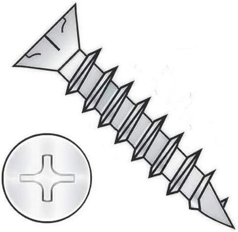 مجموعة 100 براغي برأس مسطحة مطلية بالنيكل #6 × 5/8 بوصة - محرك فيليبس رقم 2 - مثالي لتركيب مفصلات الخزانة وشرائح الأدراج BC-06C10DPFDNCC in Kuwait