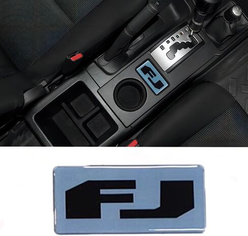 Car Interior Crystal Stickers for Toyota FJ Cruiser 2007-2023 Center Console Gear Shift Panel Cover Stickers Black FJ Logo Patch Interior Accessories in Saudi Arabia