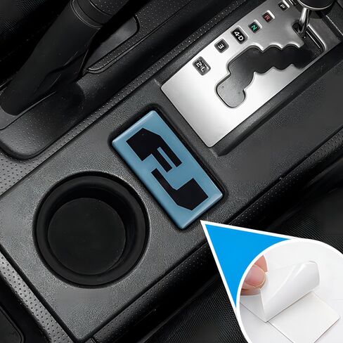 Car Interior Crystal Stickers for Toyota FJ Cruiser 2007-2023 Center Console Gear Shift Panel Cover Stickers Black FJ Logo Patch Interior Accessories in Saudi Arabia