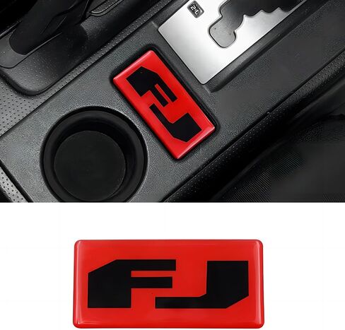 Car Interior Crystal Stickers for Toyota FJ Cruiser 2007-2023 Center Console Gear Shift Panel Cover Stickers Black FJ Logo Patch Interior Accessories in Saudi Arabia