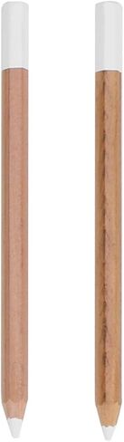 2 حزمة من أقلام الرصاص العامة للرسم الفحمي الأبيض، أقلام تمييز بيضاء للرسم والرسم بالقلم الرصاص، لوازم فنية من الفحم، أقلام رصاص خشبية بيضاء للفنانين والمشاريع الفنية المبتدئين in Kuwait