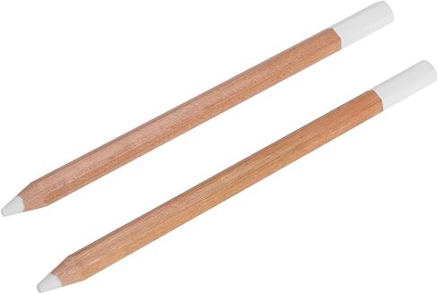 2 حزمة من أقلام الرصاص العامة للرسم الفحمي الأبيض، أقلام تمييز بيضاء للرسم والرسم بالقلم الرصاص، لوازم فنية من الفحم، أقلام رصاص خشبية بيضاء للفنانين والمشاريع الفنية المبتدئين in Kuwait