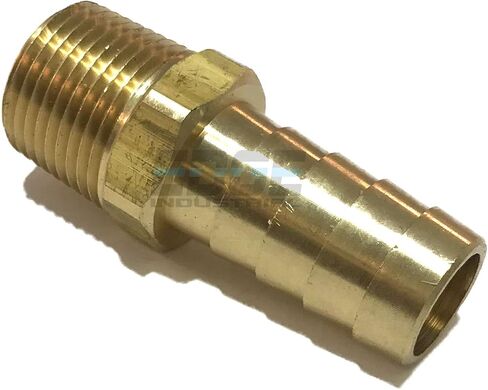 1/2" Hose ID to 3/8" Male BSP BSPT Straight Brass Fitting (Qty 01) in Kuwait