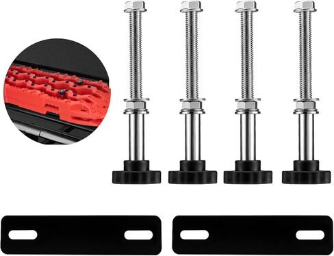 FieryRed Upgraded Traction Board Mount Pins, Anti-rust Recovery Board Mounting Kit Fit for All 4.72"~6.69"（12~17cm） Hole Spacing in Saudi Arabia