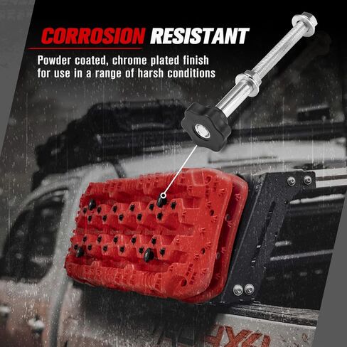 FieryRed Upgraded Traction Board Mount Pins, Anti-rust Recovery Board Mounting Kit Fit for All 4.72"~6.69"（12~17cm） Hole Spacing in Saudi Arabia