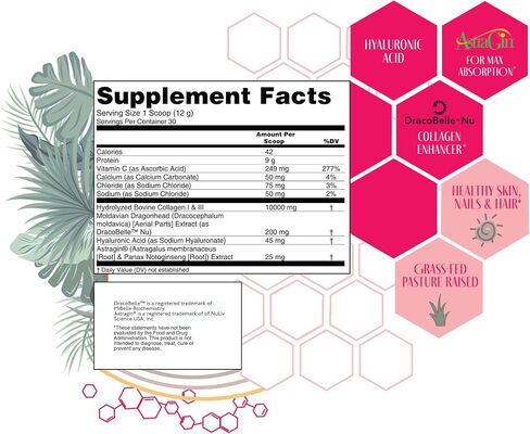 Strong + Sexy Fit Collagen Peptides Plus Powder with Hyaluronic Acid and Vitamin C, Women's Hair, Skin, Nails and Joint Support Supplement, Grass Fed Bovine Collagen, Cinnamon Dulce, 20-40 Svg in Saudi Arabia