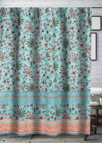 Greenland Home Barefoot Bungalow Audrey Bath Shower Curtain, Chocolate,72 x 72-inch in Saudi Arabia