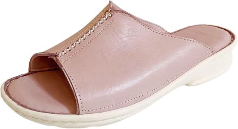 Luna Women's Comfortable, Leather Flat Walking Sandal with Extra Cushioned Soft Footbed in Saudi Arabia