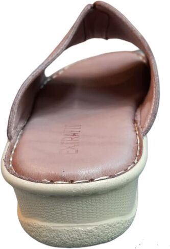 Luna Women's Comfortable, Leather Flat Walking Sandal with Extra Cushioned Soft Footbed in Saudi Arabia