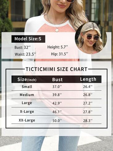 TICTICMIMI Women's Crewneck 3/4 Sleeve Tops Casual T Shirts Basic Summer Tees Loose Fit Pullover Tunic Blouse in Saudi Arabia