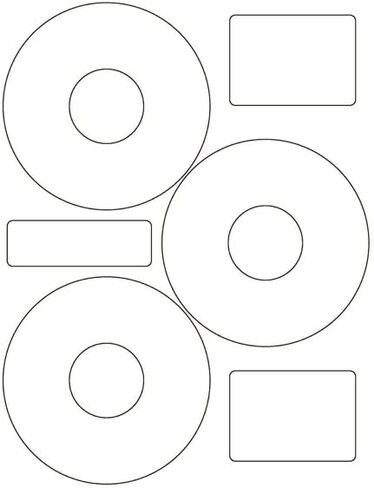 Blank Labels CD/DVD Labels, Neato CLP-192301 Compatible Large Center Holes Permanent White Matte, Inkjet and Laser Printed Guaranteed Easy to Peel 3 Per Sheet 100 Sheets 300 Disc Labels in Saudi Arabia