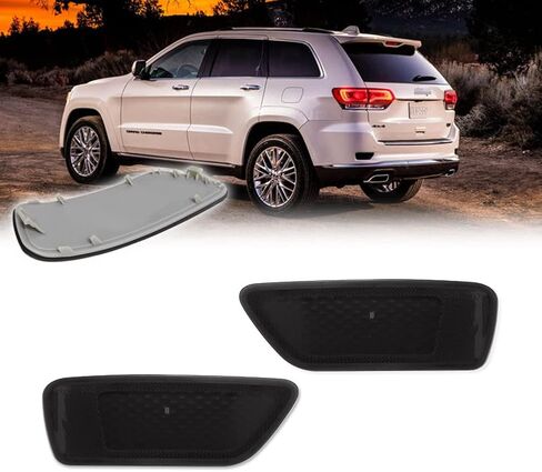 GTINTHEBOX Smoked Lens Rear Bumper Reflector Light Lamp Compatible with Jeep Grand Cherokee 2012-2018, Patriot 2013-2017, Compass 2011-2016,Dodge Journey 2012-2020, Pack of 2 in Saudi Arabia