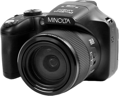كاميرا Minolta MN67Z بدقة 20 ميجابكسل FHD Wi-Fi Bridge مع حزمة تكبير بصري 67x مع حافظة كاميرا، وبطاقة ذاكرة، وحامل ثلاثي القوائم، ومحفظة ذاكرة، ومجموعة تنظيف، وقارئ بطاقات، وحزمة برامج (حزمة ممتازة، أحمر) in Kuwait