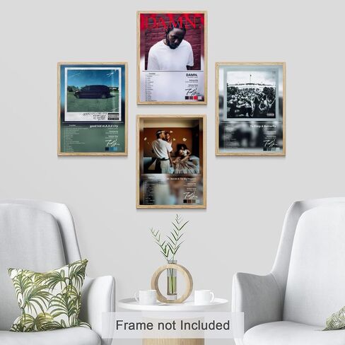 LunarWhisper Kendrick Poster Lamar Music Album Signed Cover Canvas Poster Set of 4 for Living Room Bedroom Decoration Fans Pictures Gift Unframed8x12inch in Saudi Arabia