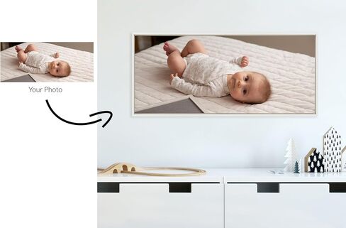 Kate and Laurel Sylvie Custom Printed Beaded Framed Canvas Wall Art, 16x20 Gold, Personal Canvas Print with Your Photos for Bedroom or Living Room Gallery Wall | Printed and Hand Framed in the USA in Saudi Arabia