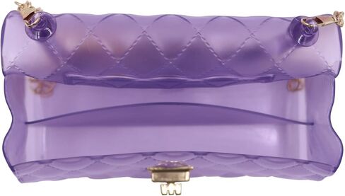 Fashion Candy Color Jelly Crossbody Bag for Women Girls Transparent Satchel Shoulder Handbag with Beaded Top Handle in Kuwait