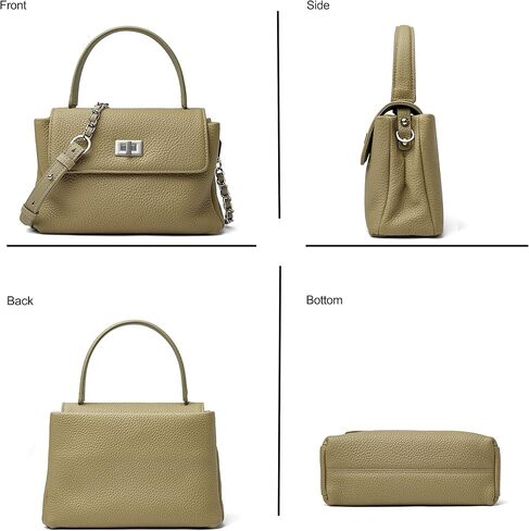 دوريس اند جاكي حقائب يد من الجلد الطبيعي بمقبض علوي للنساء حقيبة صغيرة محفظة كروس مع قفل رفرف in Kuwait