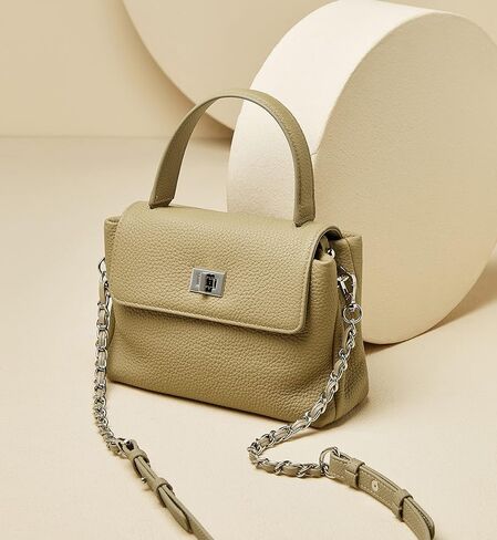 دوريس اند جاكي حقائب يد من الجلد الطبيعي بمقبض علوي للنساء حقيبة صغيرة محفظة كروس مع قفل رفرف in Kuwait