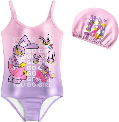 Toddler Girls One Piece Swimsuit Kids Cartoon Bathing Suit Summer Beach Swimwear in Saudi Arabia
