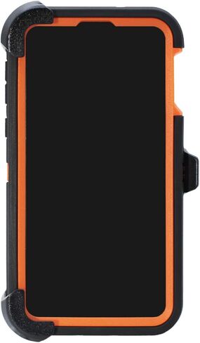 Case for Galaxy S10e (5.8") Heavy Duty Full Body Military Grade Drop Protection Carrying Cover Holder | Holster for Men Belt with Clip Stand – Camouflage/Orange in Saudi Arabia