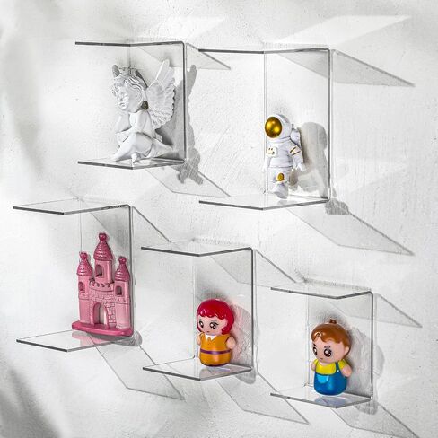 Chuangdi 20 Pcs Acrylic Display Risers, Clear Product Stand, Jewelry Display Riser Shelf Showcase Fixtures For Figure Dessert Cupcake Candy Action Display (Extra Large Set) in Saudi Arabia