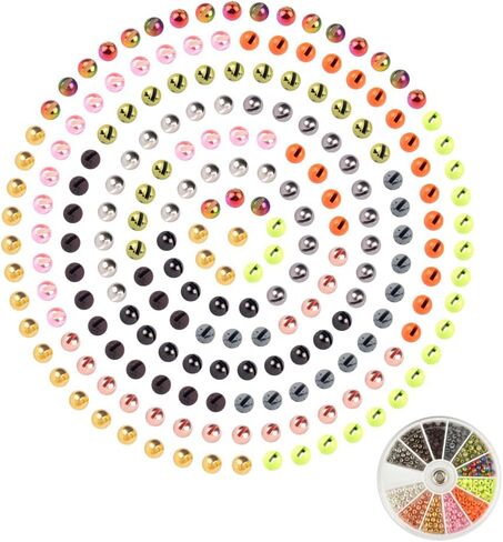 240pcs Tungsten Slotted Beads Assorment, 12 Colors Fly Tying Nymph Head Tungsten Beads Assorted with Tackle Box, 3.8mm in Saudi Arabia