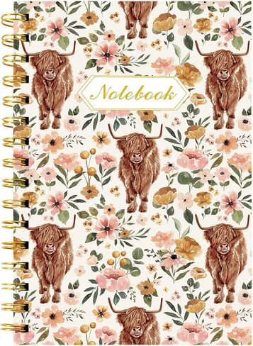 Greenery Spiral Journal Notebook 80 Sheets A5 Watercolor Eucalyptus Leaves College Ruled Notebook Strong Twin-Wire Binding with Premium Paper for School Office Home Gifts in Kuwait