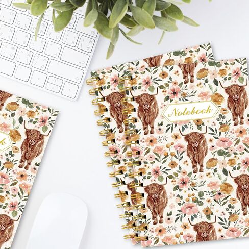 Greenery Spiral Journal Notebook 80 Sheets A5 Watercolor Eucalyptus Leaves College Ruled Notebook Strong Twin-Wire Binding with Premium Paper for School Office Home Gifts in Kuwait