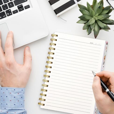 Greenery Spiral Journal Notebook 80 Sheets A5 Watercolor Eucalyptus Leaves College Ruled Notebook Strong Twin-Wire Binding with Premium Paper for School Office Home Gifts in Kuwait