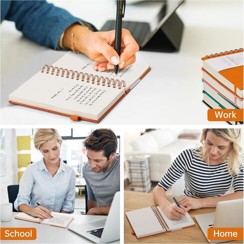Spiral Notebook 8.5" x 11", A4 Large Notebooks College Ruled with Removable Dividers, 320 Pages 100GSM Hardcover Leather Lined Journals for Writing Work, Spiral Bound Journaling for Women Men (Green) in Saudi Arabia