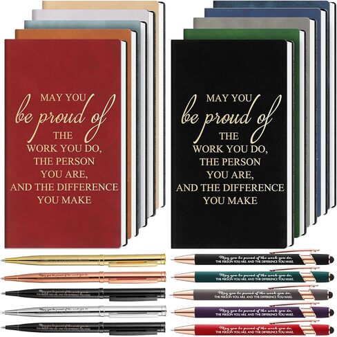مجموعة من 10 دفاتر ملاحظات مع أقلام، هدايا تقدير الفريق بالجملة للموظفين والمعلمين والممرضات، أفضل هدايا ملهمة للفريق على الإطلاق لزملاء العمل (في وقت ما تنسى) in Kuwait