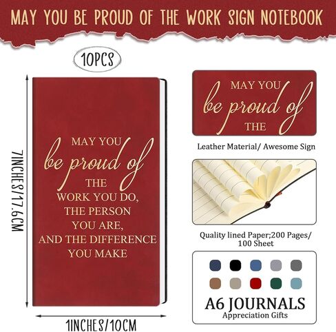 مجموعة من 10 دفاتر ملاحظات مع أقلام، هدايا تقدير الفريق بالجملة للموظفين والمعلمين والممرضات، أفضل هدايا ملهمة للفريق على الإطلاق لزملاء العمل (في وقت ما تنسى) in Kuwait