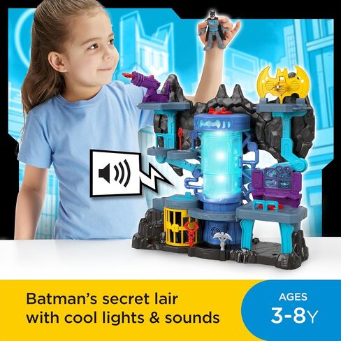 Fisher-Price Imaginext DC Super Friends Batman Toy Bat-Tech Batcave Playset with Lights & Sounds for Preschool Pretend Play Ages 3+ Years in Saudi Arabia