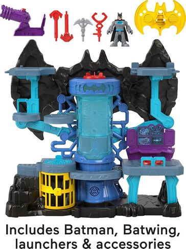 Fisher-Price Imaginext DC Super Friends Batman Toy Bat-Tech Batcave Playset with Lights & Sounds for Preschool Pretend Play Ages 3+ Years in Saudi Arabia