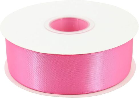 Solid Color Satin Ribbon 1-1/2 inch x 50 Yards Roll Hot Pink Double Faced for Gift Wrapping Crafts Wedding Decoration, Wedding Invitation Card, Birthday Party Decoration in Saudi Arabia