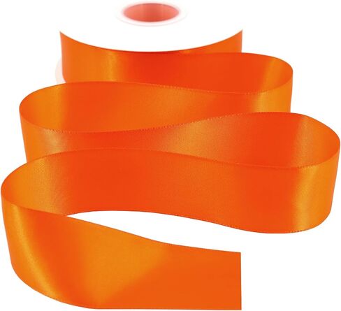 Solid Color Satin Ribbon 1-1/2 inch x 50 Yards Roll Hot Pink Double Faced for Gift Wrapping Crafts Wedding Decoration, Wedding Invitation Card, Birthday Party Decoration in Saudi Arabia